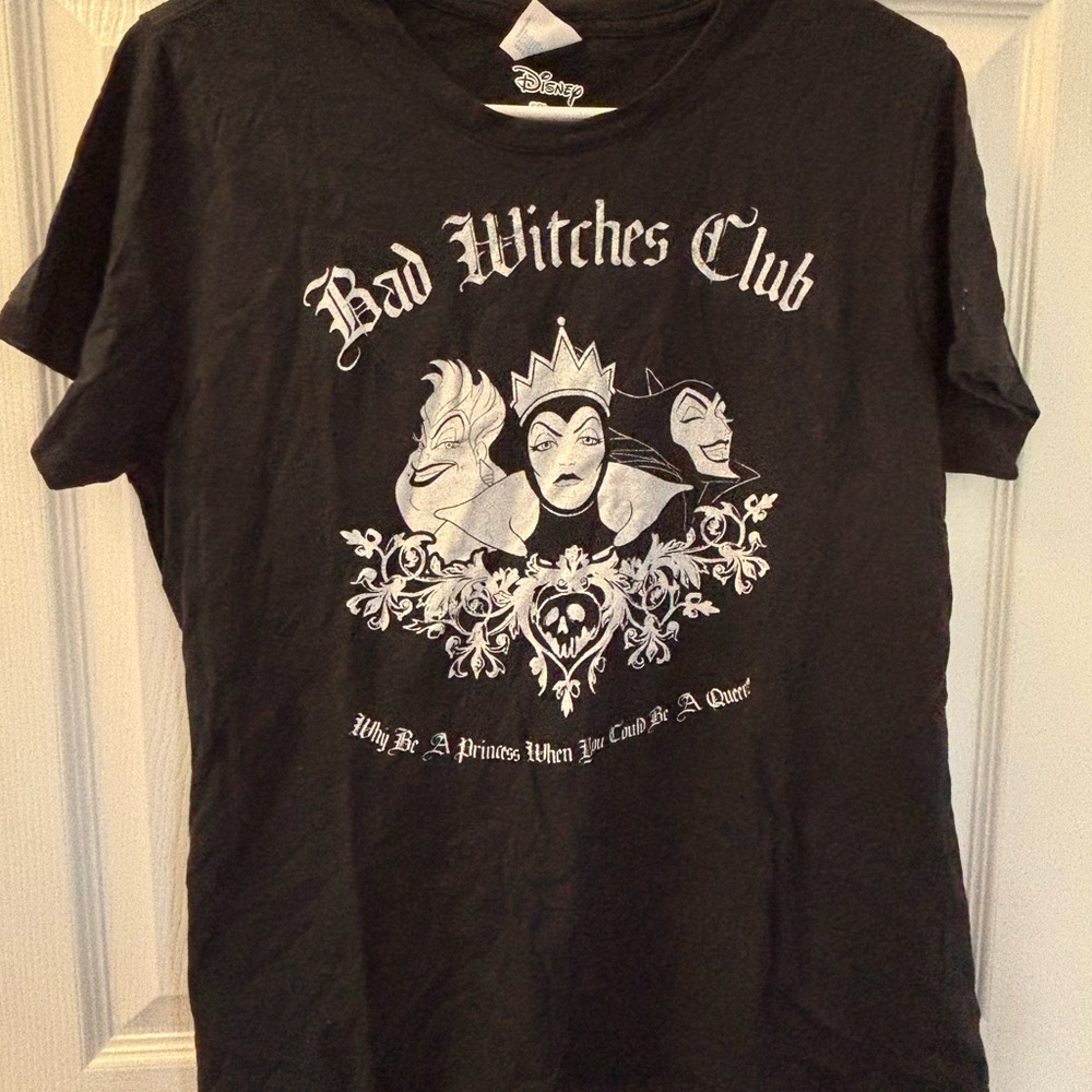 Disney Black 'Bad Witches Club' Short Sleeve Tee